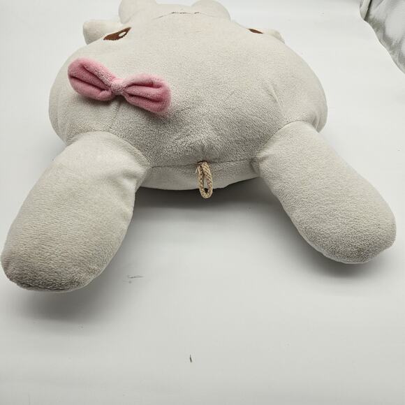 San X Twin Angels Plush Stuffed Bow Wings Zipper Pocket 18" - Picture 4 of 8